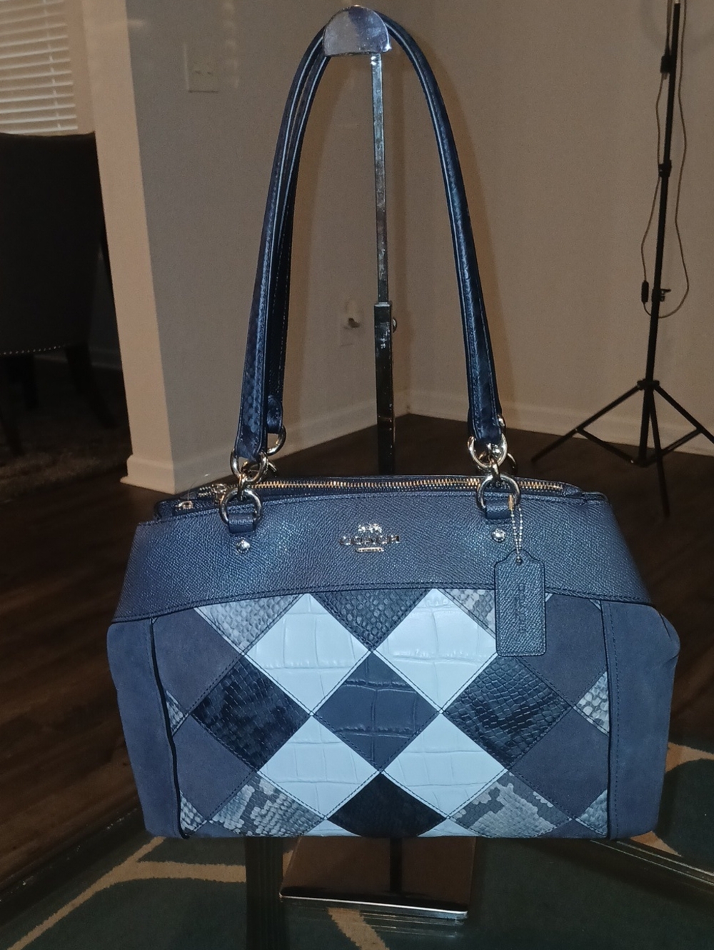 Coach Brooke Carryall Patchwork Leather & Suede Shoulder Bag